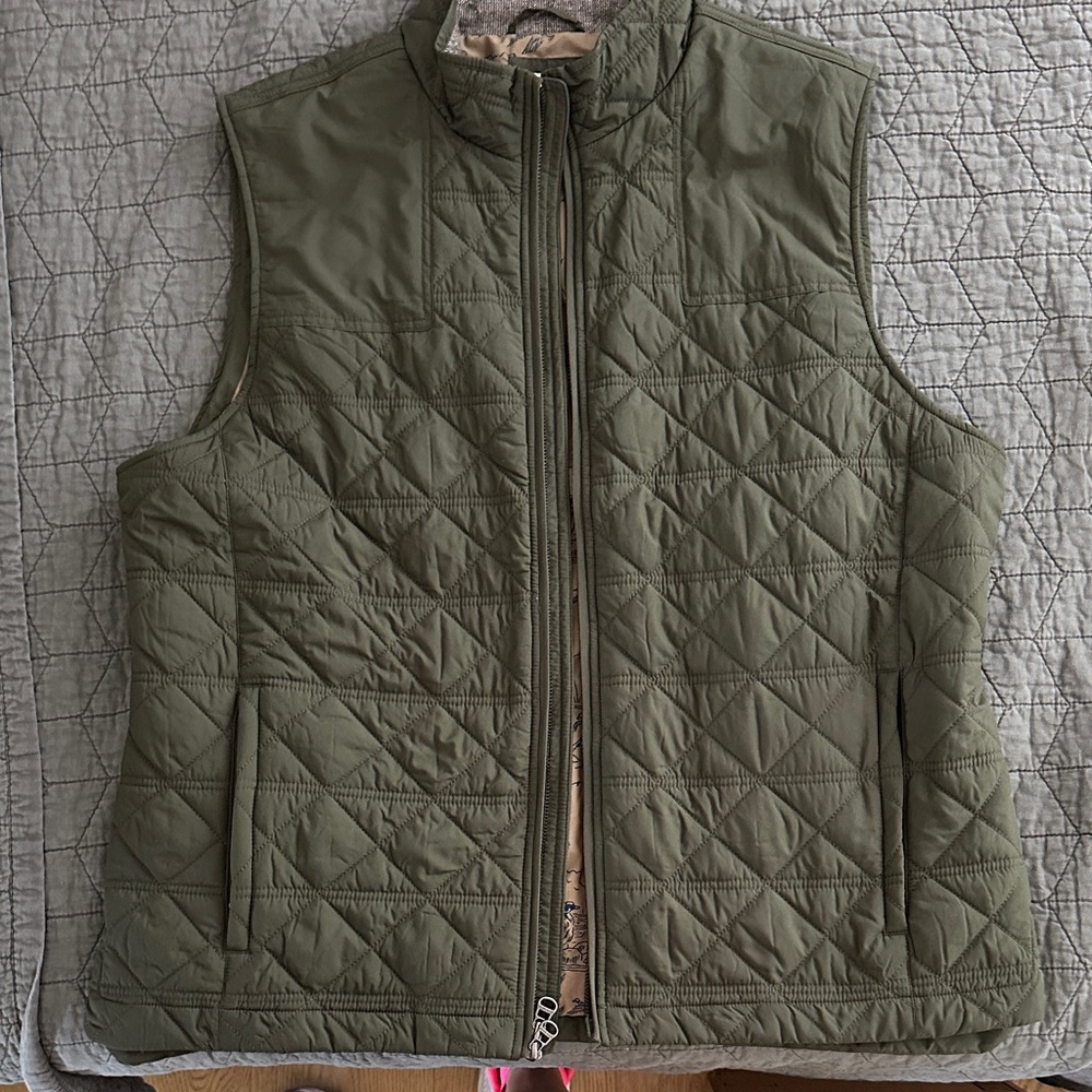 Duck Head Forest Green Quilted Vest